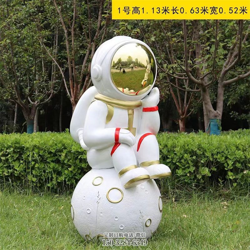 花园小品优选-室外案例-园林艺术飞行员雕塑